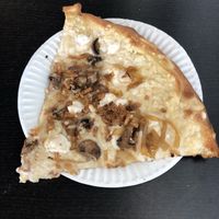 M-Trip mushroom/onion/truffle pizza  at Jane's Pizzeria in Fountain Valley