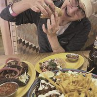 The head tilt, the proper way to eat a taco at JaJaJa! at Jajaja Mexicana - West Village in New York City