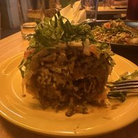 Inside of chimichanga  at Jajaja Mexicana - West Village in New York City