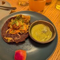 Crispy fish tacos with cilantro crema at Jajaja Mexicana - West Village in New York City