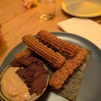 Churritos with caramel and chocolate dip at Jajaja Mexicana - West Village in New York City
