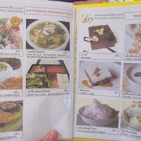 Some of the menu  at Loving Hut - Bang Kholaem in Bangkok