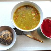 Vegan german stew & rice pudding at Hauptmensa Studierendenwerk in Dortmund