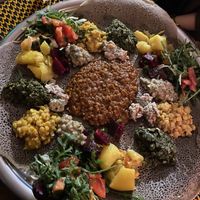 Vegan mixed platter for 3 people (15€ each)  at Lalibela in Berlin