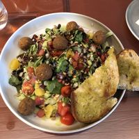 Salad with falafels at Arresten in Andenes