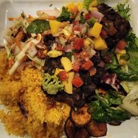 Black bean cakes at Blue Corn Cafe in Durham