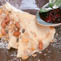 Vegan crepes with berries and nuts  at Ciri Biri Bela in Split