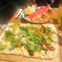 Flat bread and fruit platter  at Ciri Biri Bela in Split