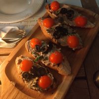 Vegan Bruschetta at La Catedral in Kotor