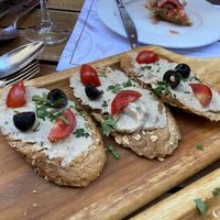 Vegan bruschetta   at La Catedral in Kotor