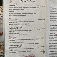 Menu   at La Catedral in Kotor