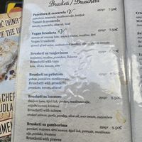 Menu  at La Catedral in Kotor