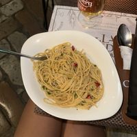 Aglio olio  at La Catedral in Kotor