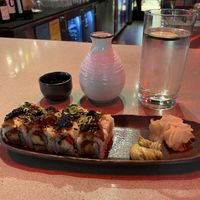 Unami Maki w/ warm sake  at Blue Sushi Sake Grill in Lincoln