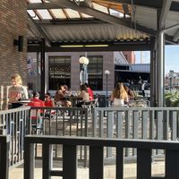 Part of the large patioo overlooking  at Blue Sushi Sake Grill in Lincoln