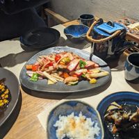 Fried mushrooms (spicy!) at WángYǔYān Sù Fāng 王语嫣素坊 in Dali