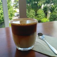 cold oat latte at Coffee Vegetarian 宅菽咖啡蔬食馆 - Zhái Shū KāFēi in Dali