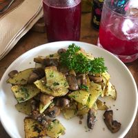 Potatoe Chips and Mushrooms at Secret Spot - Canggu in Canggu