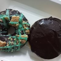 Boston fill and choc crunch at The Donut Cafe in Chiang Mai