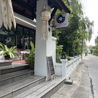 Outside  at The Donut Cafe in Chiang Mai