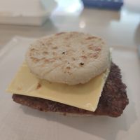 Vegan sandwich with sausage at The Donut Cafe in Chiang Mai