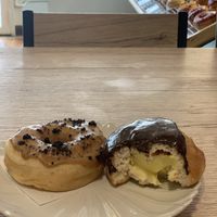 Coffee & Boston Cream at The Donut Cafe in Chiang Mai