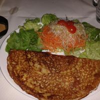 crepes with champignon at Loving Hut in Paris