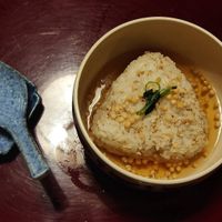Onigiri with tea sauce at Rikyuan in Hakone