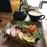 Tostada aguacate  at El Petit Princep in Barcelona