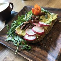 Tostada aguacate  at El Petit Princep in Barcelona