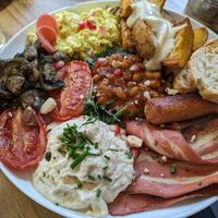 English vegan breakfast at El Petit Princep in Barcelona
