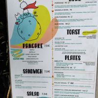 Menu (prices have increased) at El Petit Princep in Barcelona