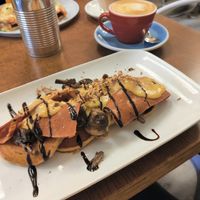 Savory pancakes at El Petit Princep in Barcelona