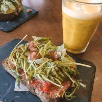 Avocado toast  at El Petit Princep in Barcelona