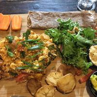 Vegan healthy platter   at Little Windows in Pokhara