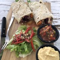 BBQ mushroom wrap  at Little Windows in Pokhara