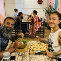 In my “Animals are not products” shirt   at Little Windows in Pokhara