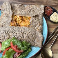 Cauliflower Vegan crepe  at Little Windows in Pokhara