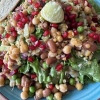 Vegan protein salad  at Little Windows in Pokhara