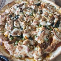 Vegan cheese pizza   at Little Windows in Pokhara