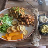 Vegan platter at Little Windows in Pokhara