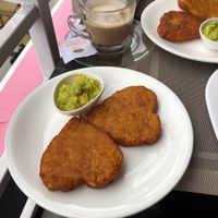 Hash browns and smashed avocado at Little Windows in Pokhara