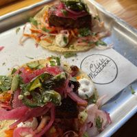 Jackfruit bbq “short rib” tacos. The best ones! at Club Mexicana - Seven Dials in London