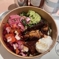 Short rib vegan bowl  at Club Mexicana - Seven Dials in London