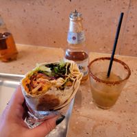 Chorizo & Sweet Potato Burrito and a Lagerita at Club Mexicana - Seven Dials in London