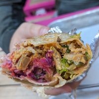 Chorizo sweet potatoe burrito at Club Mexicana - Seven Dials in London