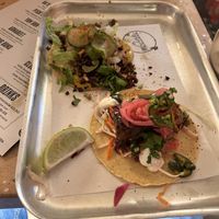 Rib and Cheezeburger taco  at Club Mexicana - Seven Dials in London