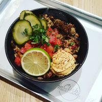 Cheeseburger burrito bowl at Club Mexicana - Seven Dials in London