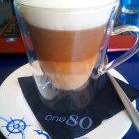 Iced Coffee with coconut milk at One80 in Mgarr