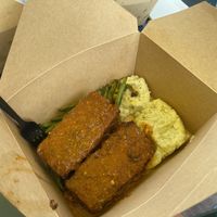 Beyond meatloaf with potatoes and green beans - nice and filling!   at Boxcar in Atlanta